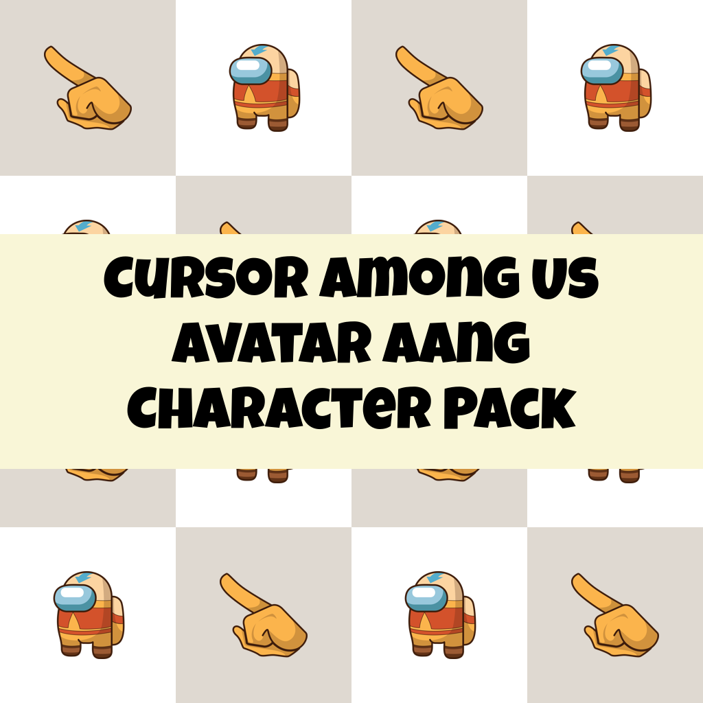 Cursor Among Us Avatar Aang Character Pack